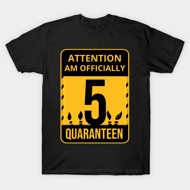 5th Birthday Officially a Quaranteen 5 Years Old T-Shirt by heidiki.png